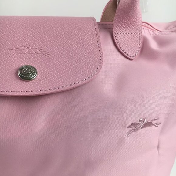 NWT Longchamp Le Pliage Original Large Shoulder Nylon Bag Tote IN Pink - Picture 5 of 7